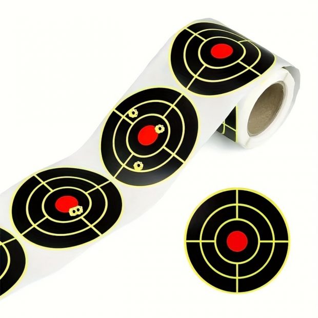 100 x 3" Self Adhesive Splatter / Reactive Targets (Roll)